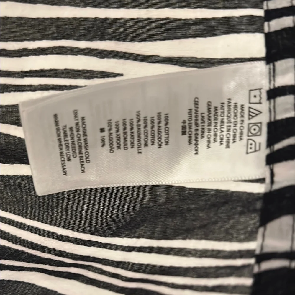 MICHAEL KORS Black and White Striped Women's Top - Picture 8 of 8